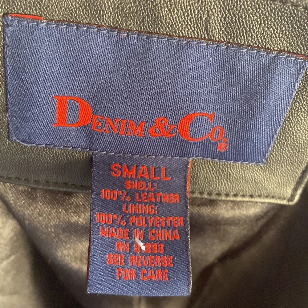 Denim & co leather jacket